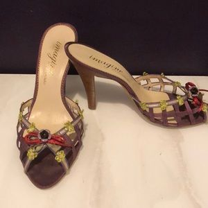 Imagine Vince Camuto purple silk slides